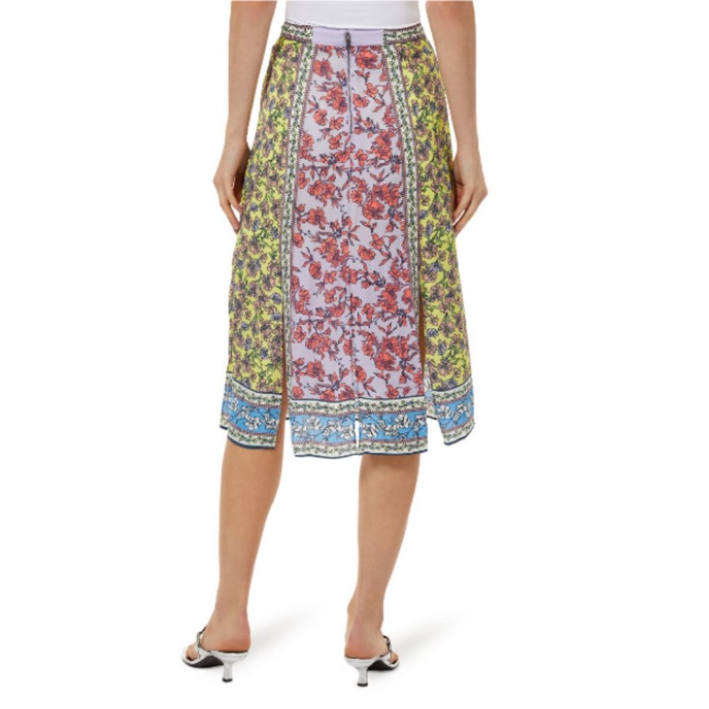 Alice + Olivia Athena Floral Midi Skirt with Sexy Side Slits - Picture 9 of 16